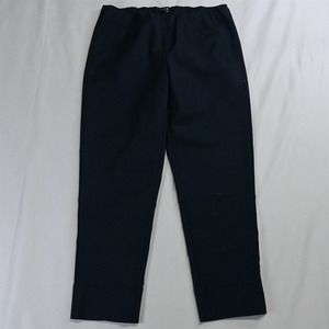 Bylyse Medium Navy‎ Blue Pull On Slim Cropped Dress Pants